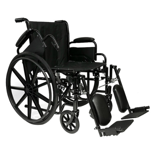 Wheelchair with footrests
